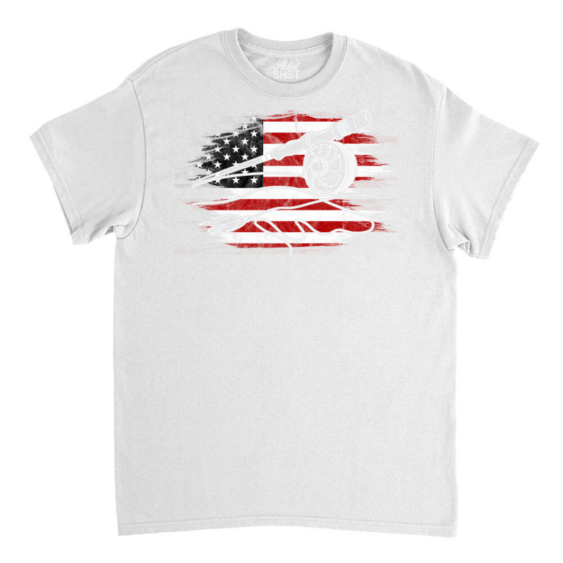 Fly Fishing Rod And Fly For American Fly Fishermen Classic T-shirt by vonnezramzele | Artistshot