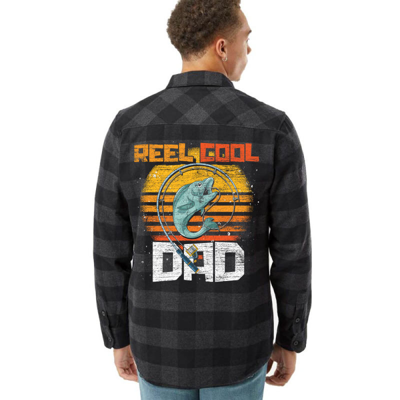 Fisherman Angle Fish Fathers Day Cool Dad Funny Fi Flannel Shirt | Artistshot