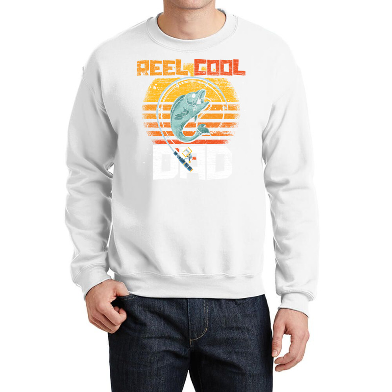 Fisherman Angle Fish Fathers Day Cool Dad Funny Fi Crewneck Sweatshirt | Artistshot