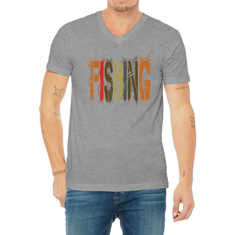 Fishing Cute Boy V-neck Tee | Artistshot