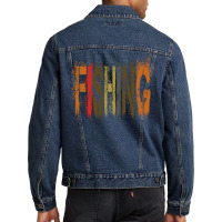 Fishing Cute Boy Men Denim Jacket | Artistshot