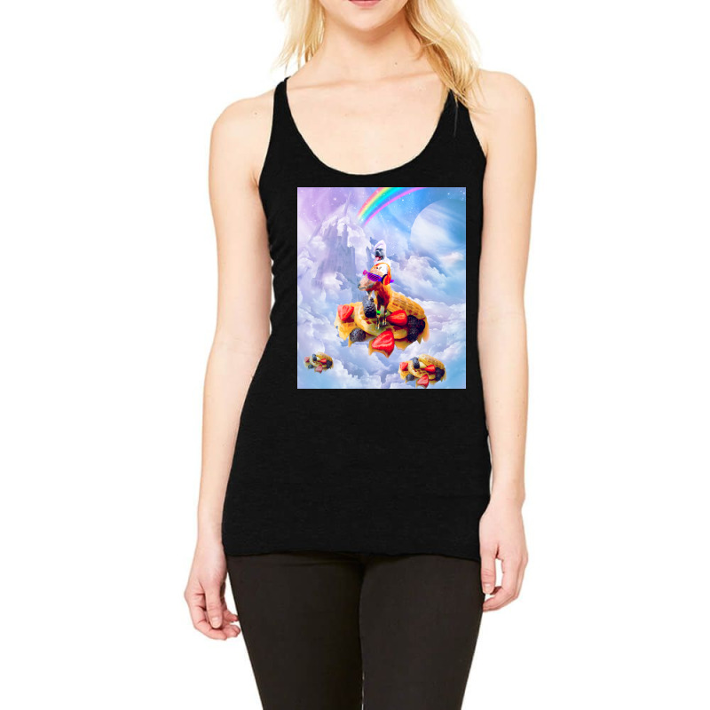 Cook Dog Riding Fashionable Goat On Top Of Waffles Racerback Tank by gogilimuaraj | Artistshot