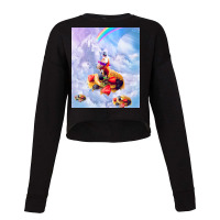 Cook Dog Riding Fashionable Goat On Top Of Waffles Cropped Sweater | Artistshot