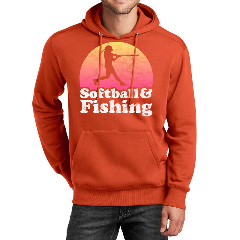 Softball And Fishing Gift For Softball Players Fan Unisex Hoodie | Artistshot