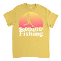 Softball And Fishing Gift For Softball Players Fan Classic T-shirt | Artistshot