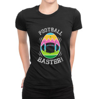 Distressed Egg Football Player Lover Happy Easter  Ladies Fitted T-shirt | Artistshot