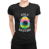 Distressed Egg Golf Player Lover Happy Easter Day Ladies Fitted T-shirt | Artistshot