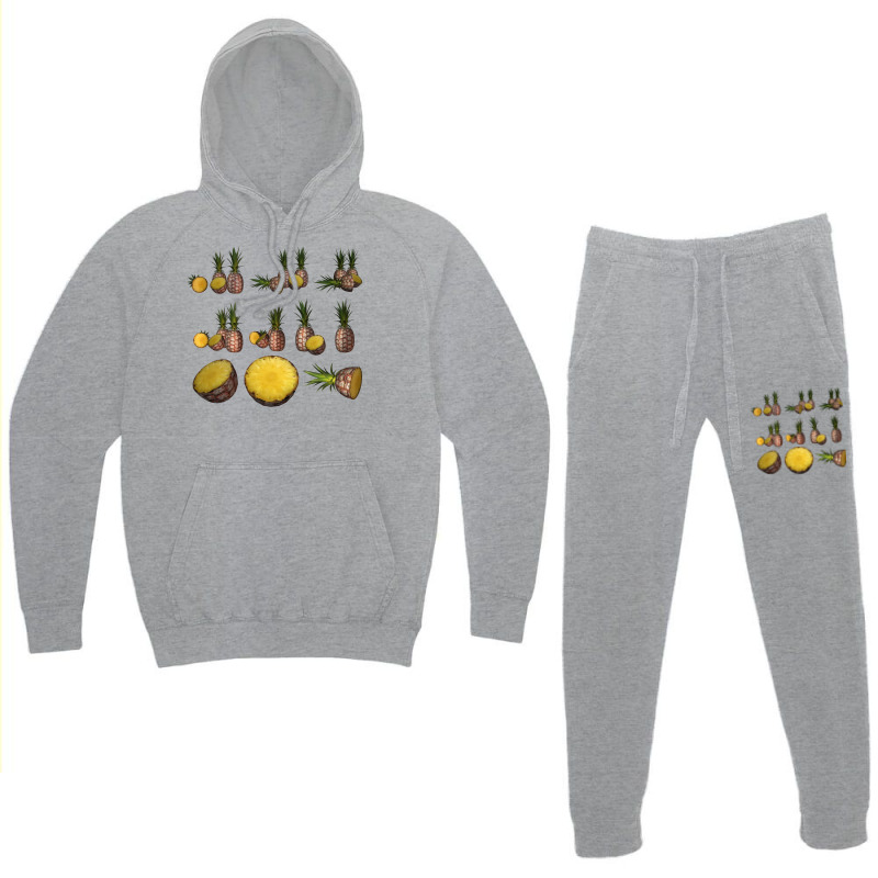 Pineapple Hipster Hoodie & Jogger Set | Artistshot