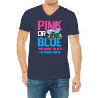 Gender Reveal Farming Quote For A Farmer Family Fu V-neck Tee | Artistshot