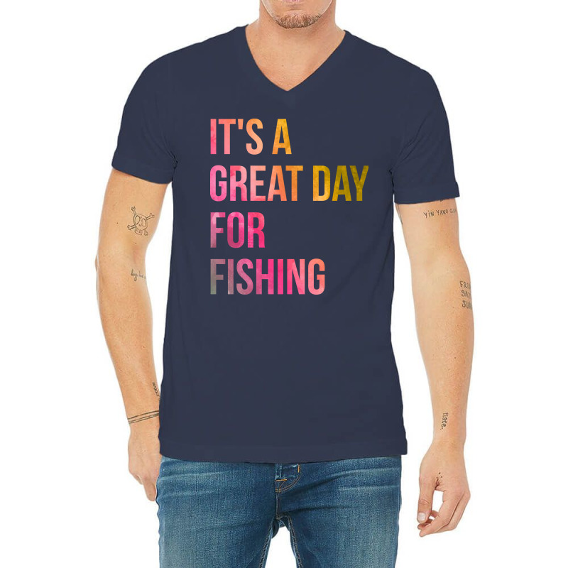 Fishing Quote Nature V-Neck Tee by duszekahumy | Artistshot