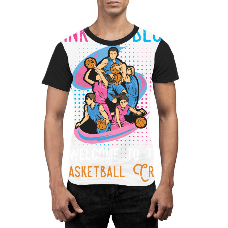 Gender Reveal Basketball Design For A Basketball F Graphic T-shirt | Artistshot