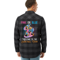 Gender Reveal Basketball Design For A Basketball F Flannel Shirt | Artistshot