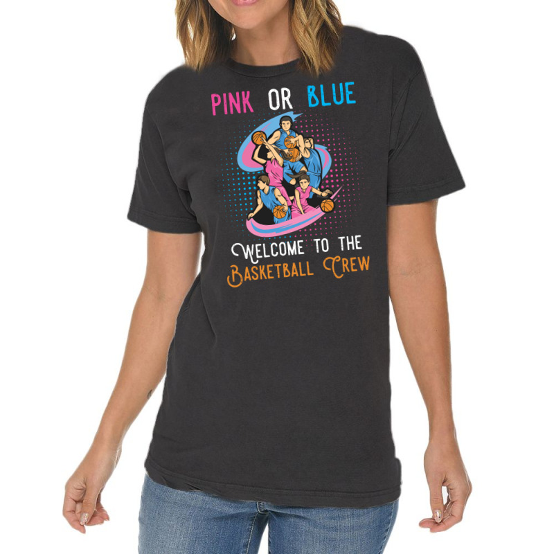 Gender Reveal Basketball Design For A Basketball F Vintage T-shirt | Artistshot