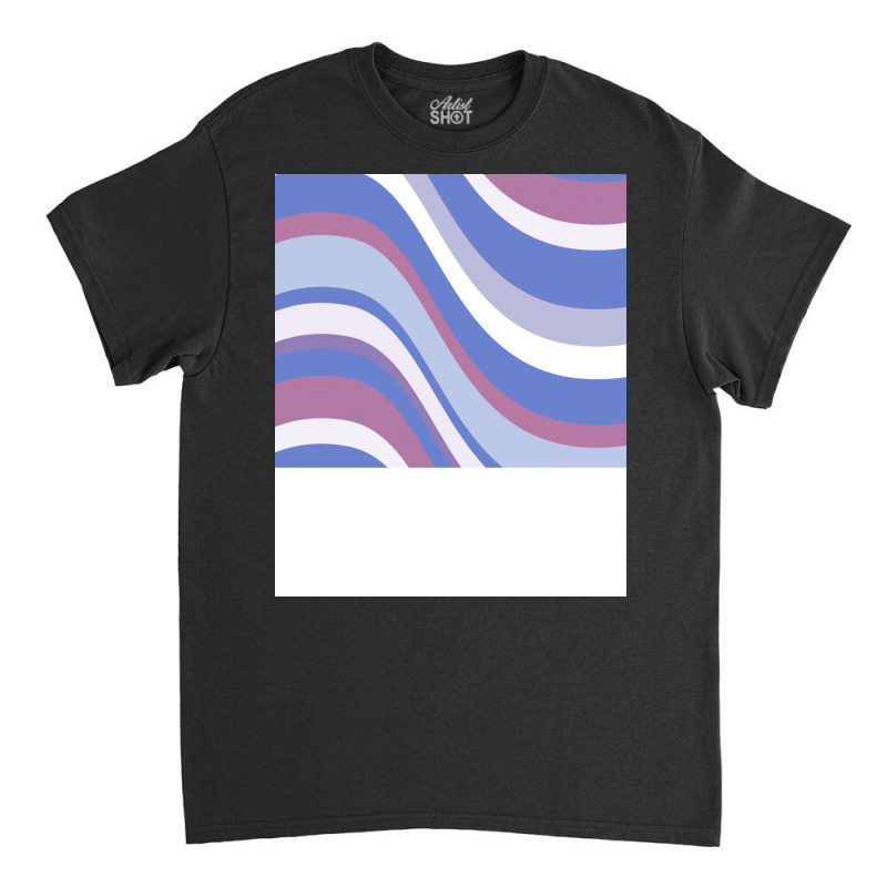 Bigender Pride Gently Wavy Varied Stripes Green Classic T-shirt | Artistshot