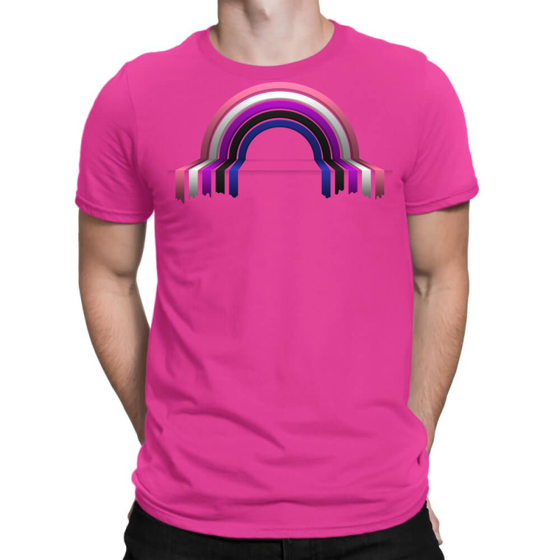 Gender Fluid Pride Flag 3d Drip Rainbow Design 80s T-Shirt by tindalberkay9 | Artistshot