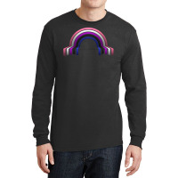 Gender Fluid Pride Flag 3d Drip Rainbow Design 80s Long Sleeve Shirts | Artistshot