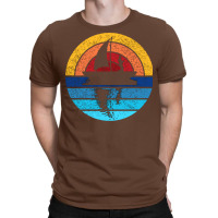 Fishing Outdoors Retro Sunset Design 80s Nature T-shirt | Artistshot