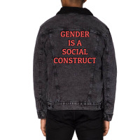 Gender Is A Social Construct Summer Unisex Sherpa-lined Denim Jacket | Artistshot