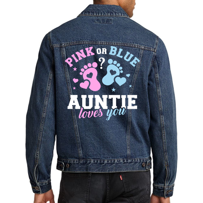 Gender Reveal Auntie Aunt Nature Men Denim Jacket by tindalberkay9 | Artistshot