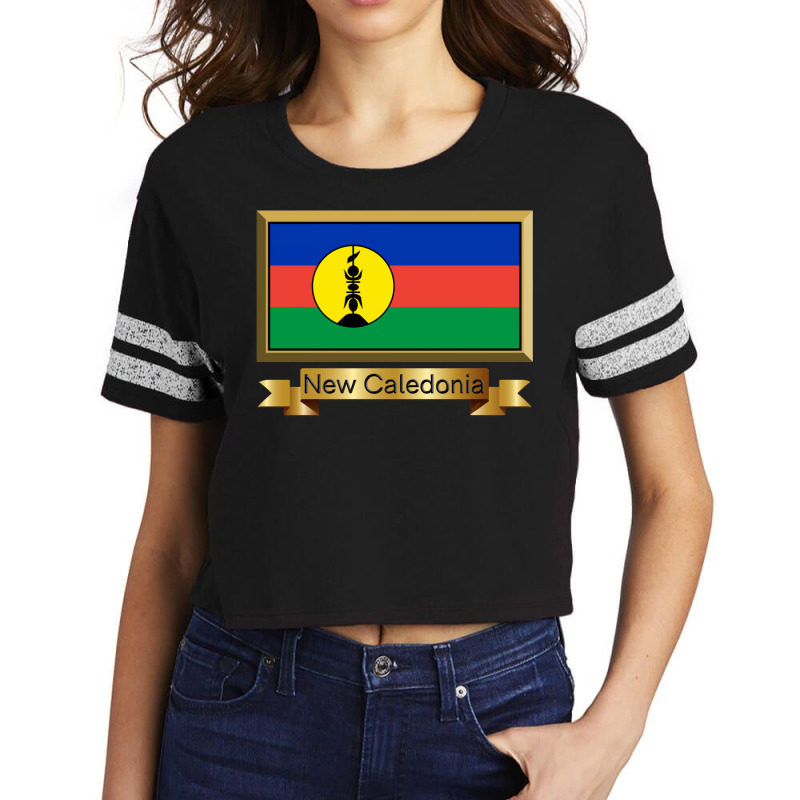 New Caledonia Named Flag Stickers Scorecard Crop Tee by bivansixquinkkl | Artistshot