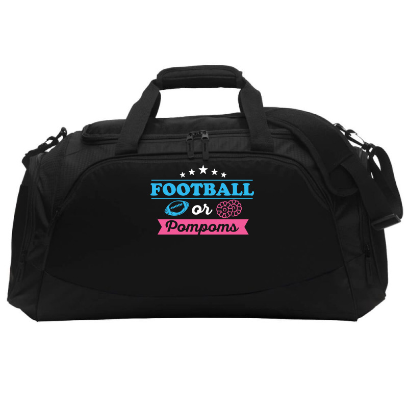 Gender Reveal Football Design For Your Football Fa Active Duffel | Artistshot