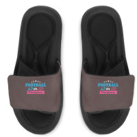 Gender Reveal Football Design For Your Football Fa Slide Sandal | Artistshot