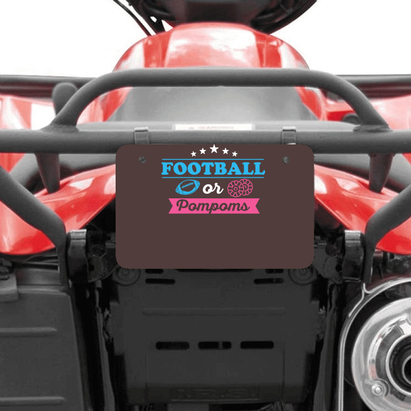 Gender Reveal Football Design For Your Football Fa Atv License Plate | Artistshot