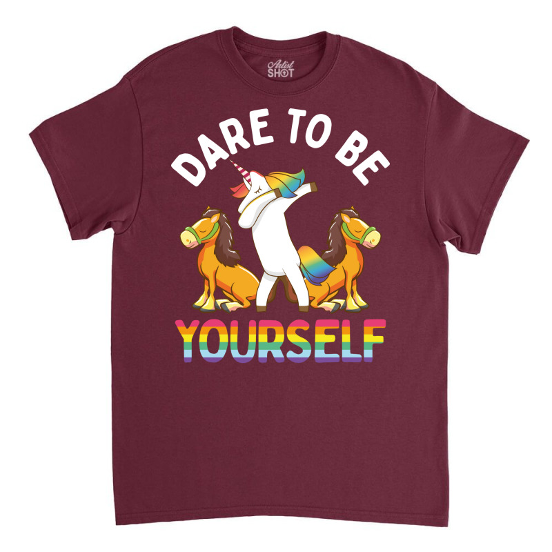 Lgbt Gay Pride Month Dare To Be Yourself Travel Classic T-shirt | Artistshot