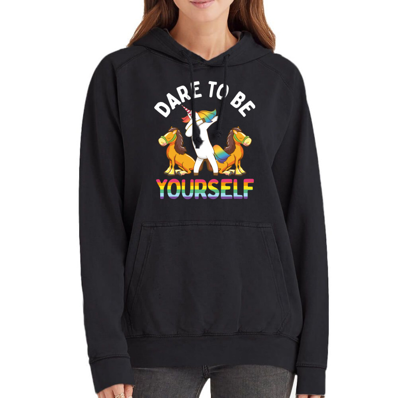 Lgbt Gay Pride Month Dare To Be Yourself Travel Vintage Hoodie | Artistshot