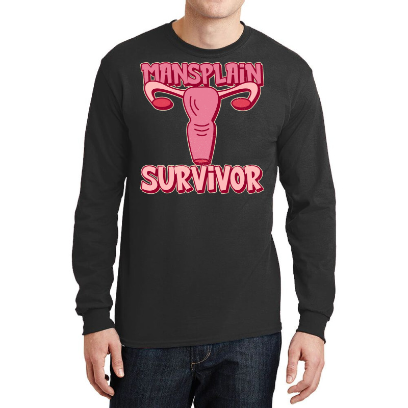 Mansplain Survivor Feminism Feminist Womens Rights Long Sleeve Shirts | Artistshot