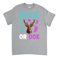 Buck Or Doe Gender Reveal Matching Ba Blue Nature Classic T-shirt | Artistshot