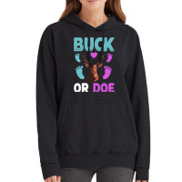 Buck Or Doe Gender Reveal Matching Ba Blue Nature Vintage Hoodie | Artistshot