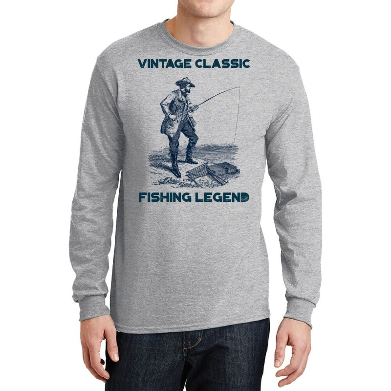 Vintage Classic Fishing Legend Hippie Long Sleeve Shirts by duszekahumy | Artistshot