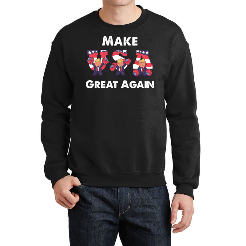 45 Squared Trump 2020 Second Term Usa Crewneck Sweatshirt by arif1 | Artistshot