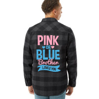 Gender Reveal Pink Or Blue Brother Nature Flannel Shirt | Artistshot