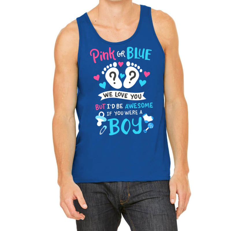 Gender Reveal Pink Or Blue Girl Tumblr Tank Top | Artistshot