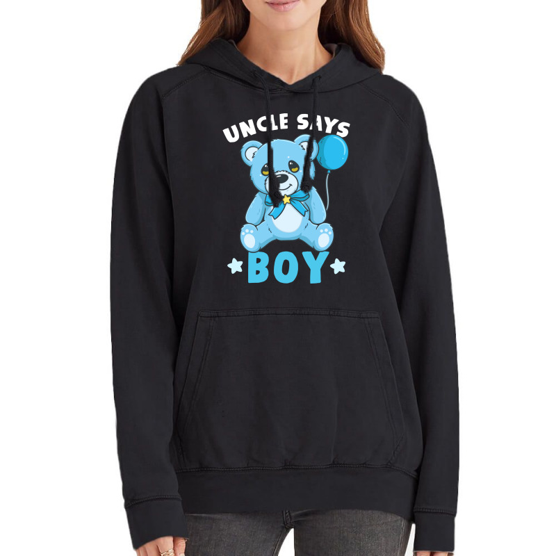 Gender Reveal Uncle Quote Vintage Hoodie | Artistshot