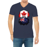 New Zealand New Zealander Canadian Canada Tree Roo V-neck Tee | Artistshot