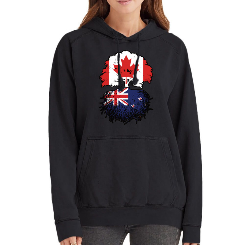 New Zealand New Zealander Canadian Canada Tree Roo Vintage Hoodie | Artistshot