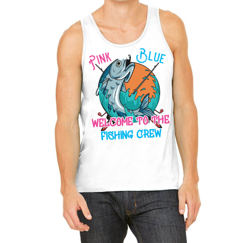 Gender Reveal Fishing Design For A Fishermen Funny Tank Top | Artistshot