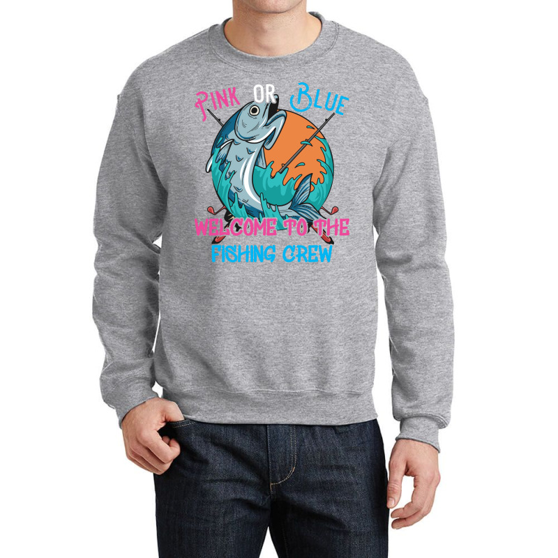 Gender Reveal Fishing Design For A Fishermen Funny Crewneck Sweatshirt | Artistshot