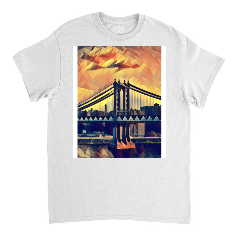 New York Skyline   Low Poly Art   Mm009lpad1 Classic T-shirt by gavrikashten0 | Artistshot