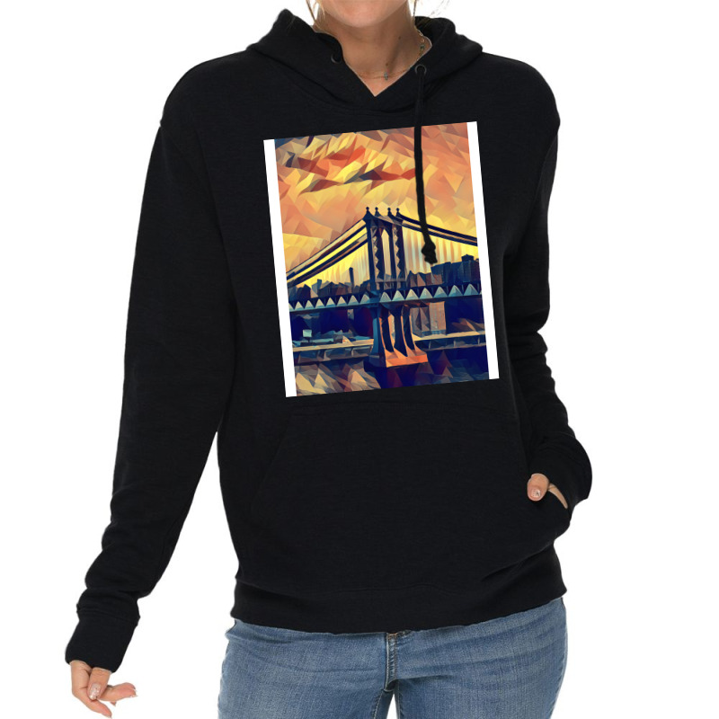 New York Skyline   Low Poly Art   Mm009lpad1 Lightweight Hoodie by gavrikashten0 | Artistshot