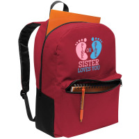 Gender Reveal Sister Pink Or Blue Vintage Backpack | Artistshot