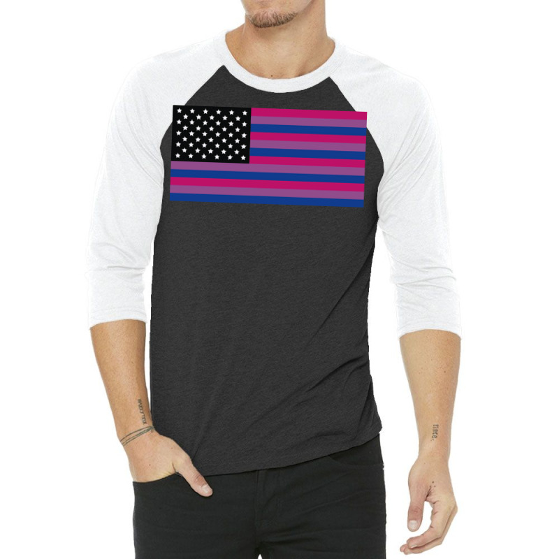 United States Of Bisexual Aesthetic 3/4 Sleeve Shirt | Artistshot