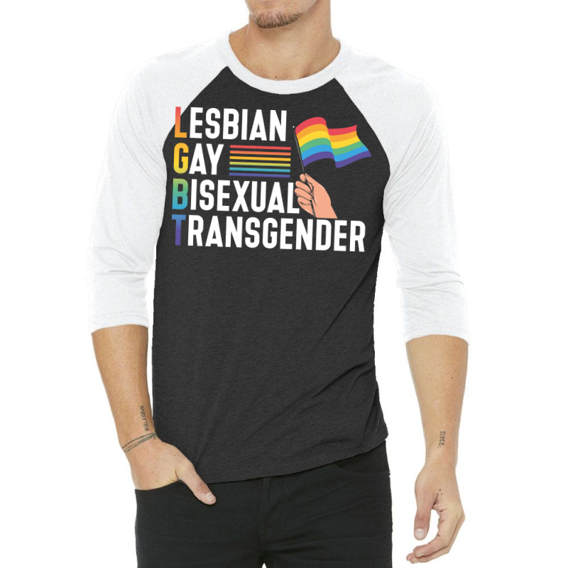 Lgbt Gay Pride Month Lesbian Gay Bisexual Transgen 3/4 Sleeve Shirt | Artistshot