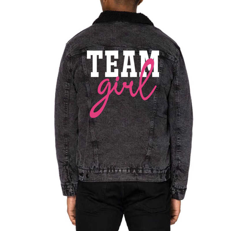 Team Girl Gender Reveal Ba Nature Unisex Sherpa-lined Denim Jacket | Artistshot