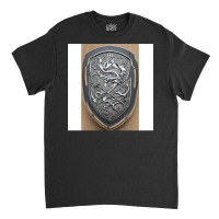 Silver Shield Of Dragons Classic T-shirt | Artistshot