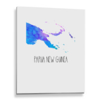 Papua New Guinea Watercolor Map   Papua New Guinea Metal Print Vertical | Artistshot