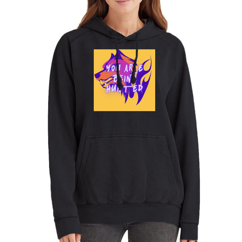 You Are Being Hunted Yellow Background Vintage Hoodie | Artistshot